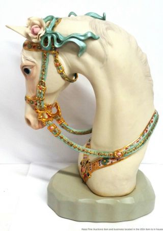 Vintage Cybis Limited Edition Satin Carousel Horse Porcelain Bust 7