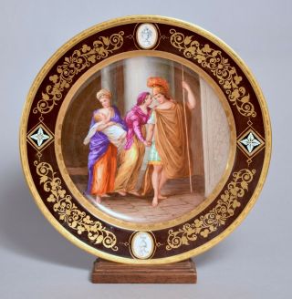 A Wonderful Antique Meissen German Porcelain Cabinet Plate 1