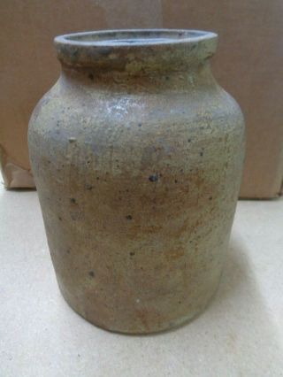 Antique Pottery Crock 7 " Tall