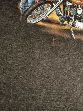 Vintage 1989 Harley Davidson (L) 3D EMBLEM shirt Golden Gate LILLY HD 6
