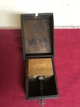 WW2 German Relic Schü - mine 42 Box With Fake Wax paperWood Display Block 5