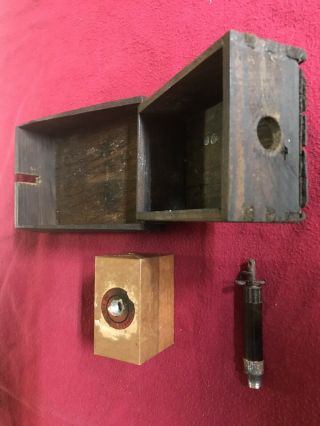 WW2 German Relic Schü - mine 42 Box With Fake Wax paperWood Display Block 8