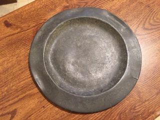 Antique 18th Century Pewter Plate Dish