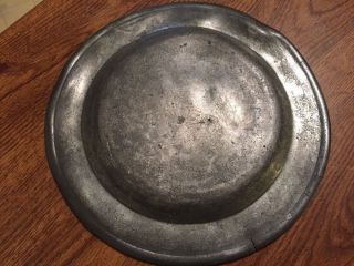 Antique 18th Century Pewter Plate Dish 4