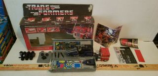 1984 VINTAGE G1 TRANSFORMERS AUTOBOT OPTIMUS PRIME AUTHENTIC Parts Decals BOX, 4