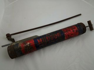 Vintage Hudson Admiral Insect Weed Duster With Extension Tube For Flower Garden