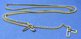 Wwii Sterling Army Navy Usmc Dog Tag Chain With J - Hooks Heavy 15.  9 Grams