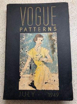 Rare Vintage Vogue Counter Sewing Pattern Book July 1949