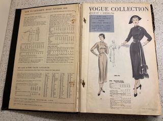 Rare Vintage VOGUE Counter Sewing Pattern Book July 1949 2