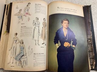 Rare Vintage VOGUE Counter Sewing Pattern Book July 1949 3