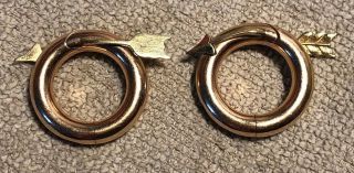 Vintage 14k Gold Arrow Clip On Earrings - 9.  5 Grams
