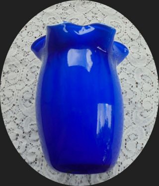 VINTAGE COBALT BLUE MARY GREGORY 5 3/4 