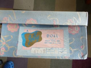 Vintage 1950 ' s Doll JOLLY TOYS INC.  Style 410 B Box & Clothes 4