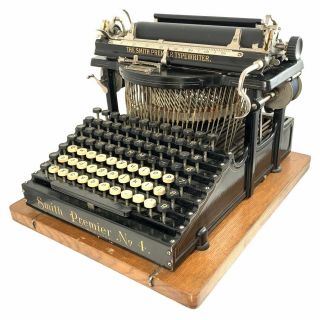 Smith Premier No.  4 Typewriter Schreibmaschine Antique Máquina De Escrever 打字机