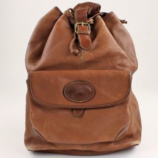 Vintage Burberrys Brown Leather Single Strap Backpack