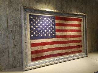 American Flag - Large & Xlarge Vintage Or Traditional - Framed - Ships