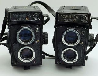 2 Vintage Yashica Mat - 124g Cameras