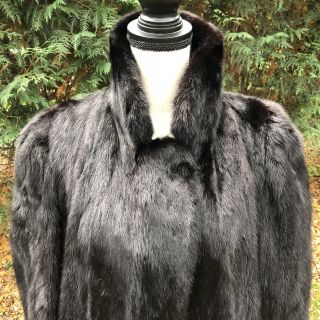 Designer I.  MAGNIN Brown Vintage MINK Fur Classic Long Coat Sz L/XL 5