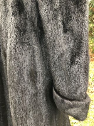 Designer I.  MAGNIN Brown Vintage MINK Fur Classic Long Coat Sz L/XL 6