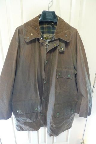 Barbour - A98 Solway Waxed Cotton Jacket - Vintage One Crest - Made In Uk - 46