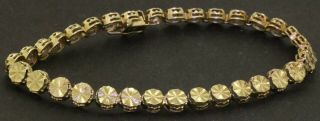 Beverly Hills Gold Designer Vintage 14k Gold 5.  6mm Wide Fancy Link Bracelet