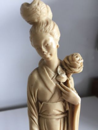 Vintage Old Chinese Carved Lady Figures 3
