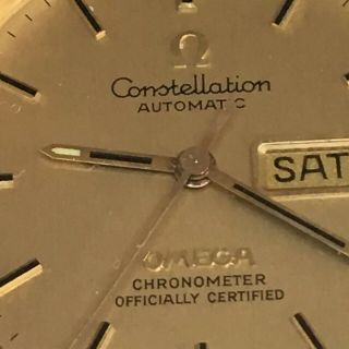 Vintage Omega Constellation Chronometer Automatic Day Date Watch Gold Plated 3