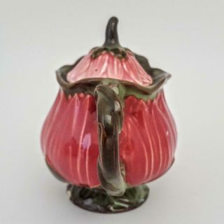 Rare Antique Art Nouveau Zsolnay Pecs Majolica Lotus Teapot Milk Sugar Set c1880 9