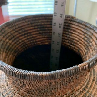 Antique Apache Basket Olla - 19th Century Appx 18 x 13 