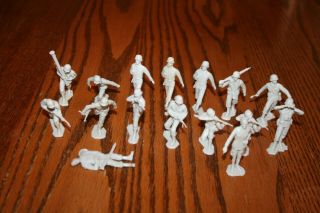 16 Vintage Marx 1963 Wwii Light Gray German Army Soldiers U - Mpc Timmee