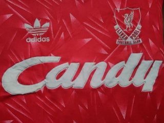 Liverpool 1989 - 1991 Home Football Shirt Jersey Adidas Rare Vintage size M 5