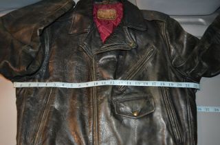 50 ' s Horsehide Leather Motorcycle Jacket Vintage 1 Biker Wild One Men S 11