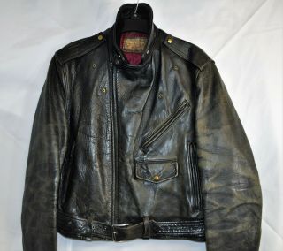 50 ' s Horsehide Leather Motorcycle Jacket Vintage 1 Biker Wild One Men S 3