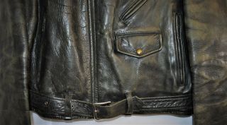 50 ' s Horsehide Leather Motorcycle Jacket Vintage 1 Biker Wild One Men S 5