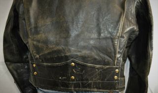 50 ' s Horsehide Leather Motorcycle Jacket Vintage 1 Biker Wild One Men S 7
