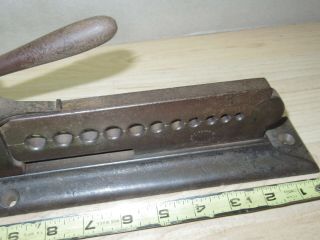 VTG H F Osborne Leather Tool 18 Hole Rein Rounder Saddlers pat May 1875 3