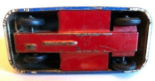 Vintage 1940 ' s Lupor Tinplate Toy FBI Car,  4.  25 