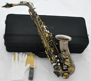 Antique Alto Saxophone Sax High F Saxofon With Case