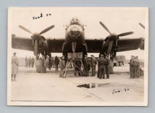 1940 ' s WW2 Vintage AVRO LANCASTER British Bomber AIRCRAFT Photo 2
