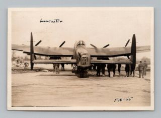 1940 ' s WW2 Vintage AVRO LANCASTER British Bomber AIRCRAFT Photo 5