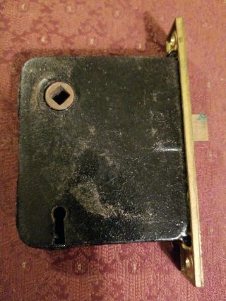 Vintage Sargent Mortise 3 1/2 Lock Deadbolt Brass 5 1/4 Striker Plate a 4