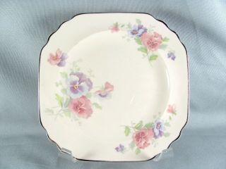 Limoges The Pansey Peach Glo Dinnerware,  28pc,  Service for 4,  peche,  pansy,  vtg 5