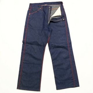 Blue Bell Denim Jeans Dark Indigo Deadstock 1940s 50s Work Wear Dungarees Pants