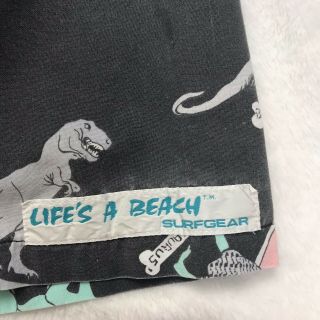 Vintage 1980’s Life’s a Beach Surfasaurus Shorts Rare 4