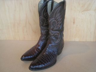 Vintage Crocodile Belly (not Caiman) Western Boots Men 