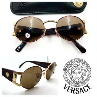 Gianni Versace Mod.  S60 Col.  14l Gold Brown Vintage Sunglasses Migos Medusa