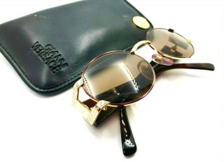 Gianni Versace Mod.  S60 Col.  14L Gold Brown Vintage Sunglasses Migos Medusa 2