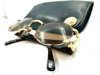 Gianni Versace Mod.  S60 Col.  14L Gold Brown Vintage Sunglasses Migos Medusa 3