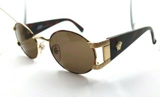 Gianni Versace Mod.  S60 Col.  14L Gold Brown Vintage Sunglasses Migos Medusa 5