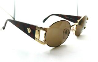 Gianni Versace Mod.  S60 Col.  14L Gold Brown Vintage Sunglasses Migos Medusa 6